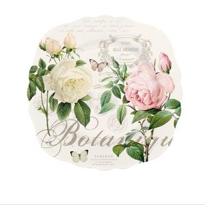 NIB Easy Life Set of 4 Dessert Plates - Jardin Botanique High Quality Fine China